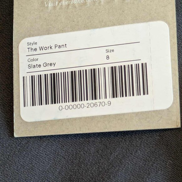 Everlane The Work Pant Womens 7 Slate Gray - New With Tag - Picture 5 of 11